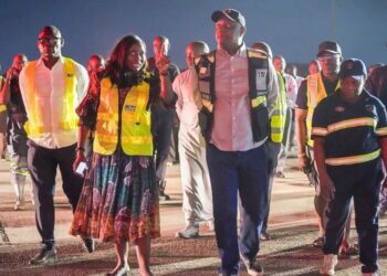PICTORIAL: Keyamo In Late Night Emergency Visit To Lagos Airport After Fire Outbreak