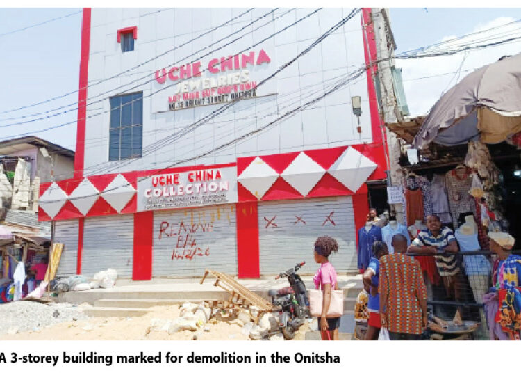 How Soludo Ended Monday Sit-At-Home, Pushed Onitsha Traders Into Sleepless Nights 1 demolition in onitsha