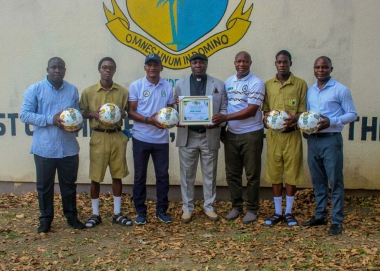 CAF School Football: LSFA Boosts Igbobi College With New Balls Donation 1 CAF