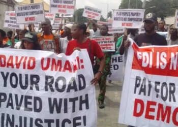 Coastal Highway: A/Ibom Youths Protest, Demand Compensation For Property