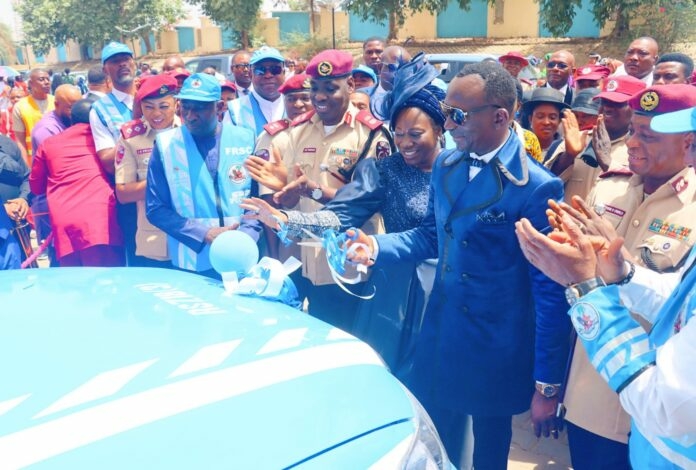 Enenche, Wife Donate Patrol Vehicle To FRSC To Boost Road Safety 1 Enenche donate