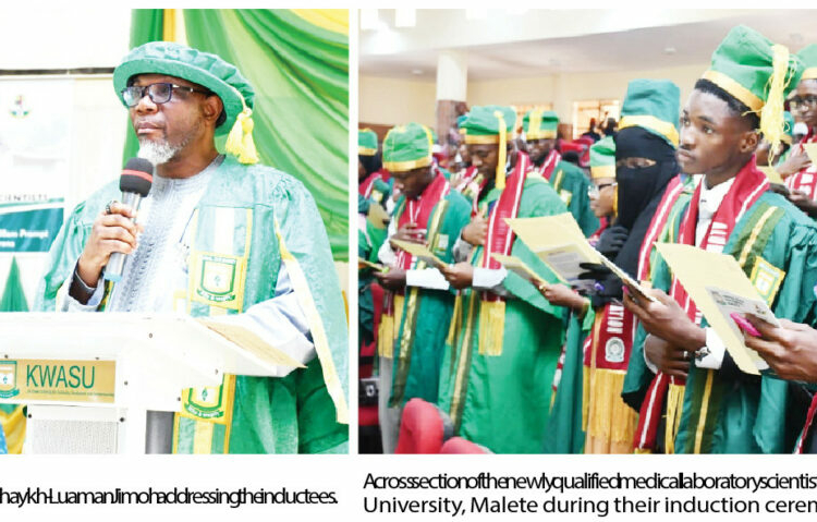 MLSCN Inducts KWASU Medical Laboratory Science Graduates 1 Kwasu malete medical students induction