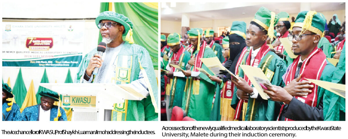 MLSCN Inducts KWASU Medical Laboratory Science Graduates