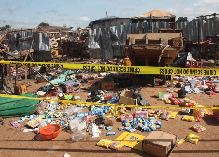 Army Raises Terror Alert Over Multiple Suicide Bombers 1 PIC.18.BOMB BLAST AT KUJE MAIN MARKET IN ABUJA
