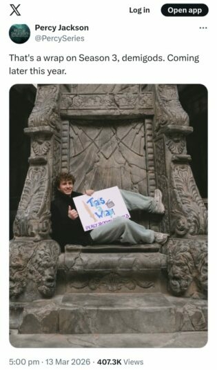 Percy Jackson Season 3 Wraps Filming 1 Percy Jackson