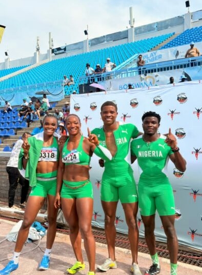 Nigeria Smashes African Record, Nears World Relays Qualification In Mixed 4x100m 1 RUNNER