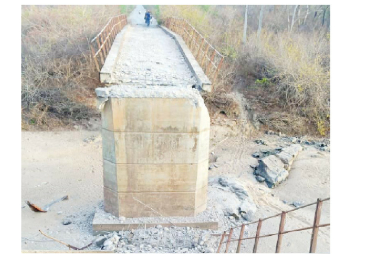 Terrorists bomb bridge