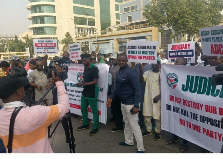 Protest: ADC Loyalists Demand Judge’s Recusal From Case Involving Party 1 WhatsApp Image 2026 03 05 at 9.49.12 PM
