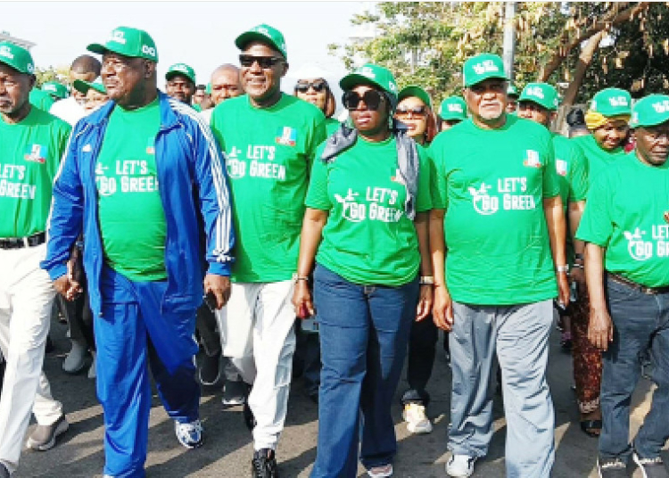 We’re Ready For National Convention, 2027 Polls – APC 1 L-R: Chairman 2026 APC National Convention committee, Hon Aminu Bello Masari; Co- Chairman, Senator Pius Anyim; Hon Yakubu Dogara; Secretary, Environment and Sanitation Committee, Senator Uche Ekwunife and others during the sensitisation walk organized by the Committee on Environment and Sanitation held in Abuja yesterday PHOTO: APC