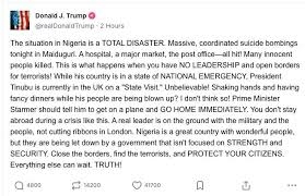 Presidency Dismisses Fake Trump Tweet Criticising Tinubu Over Maiduguri Bombings 1 images 2026 03 17T154537.858