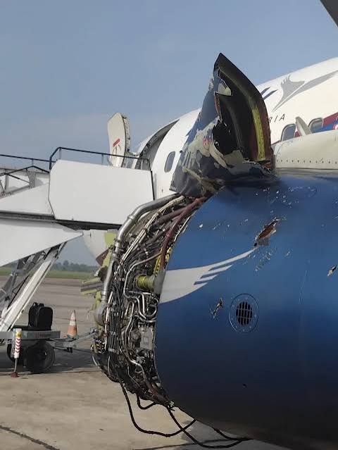 Jet Blast Damages United Nigeria Aircraft At Lagos Airport