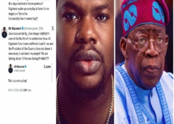 Actor MC Macaroni Berates President Tinubu For Not Addressing Nigerians On Jos Killings