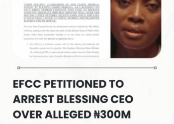 ‎ EFCC Petitioned To Arrest Blessing CEO Over Alleged ₦300million ‘Fake Cancer’ Fundraising Scam
