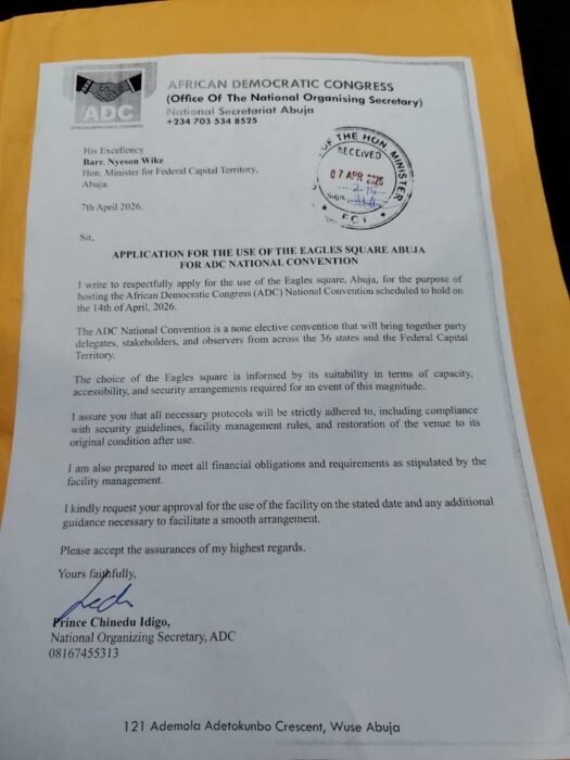 Convention: How ADC Was Refused Use Of Eagles Square, Velodrome – Ologbondiyan