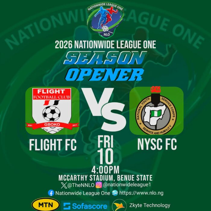 Flight FC Vs NYSC FC Fixture Kicks Off 2026 NLO Season