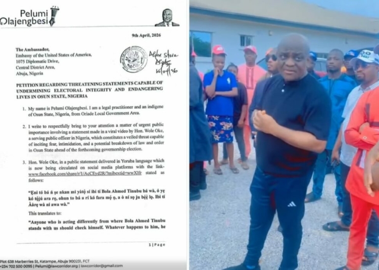 Alleged Threats: Olajemgbesi Reports Osun Lawmaker To UK, US Embassies 1 IMG 20260410 WA0030