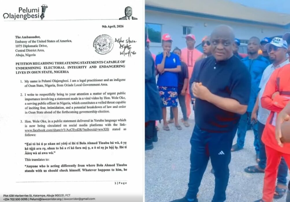 Alleged Threats: Olajemgbesi Reports Osun Lawmaker To UK, US Embassies