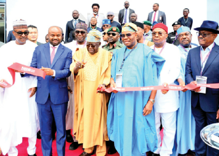 Nigeria’s Future Won’t Be Determined by Chance – Tinubu 1 President Bola Ahmed Tinubu (4th left); (L-R) Deputy Senate President, Jubrin Barau; Speaker, House of Representatives, Hon. Tajudeen Abbas; Executive Chairman, Nigeria Revenue Service (NRS), Zacch Adedeji; Kwara State Governor, AbdulRahman AbdulRazaq; Senate President Godswill Akpabio; Imo State Governor, Hope Uzodinma; Secretary to the Government of the Federation (SGF), George Akume; FCT Minister, Nyesom Wike and Deputy Speaker, House of Representatives, Benjamin Kalu, during the inauguration of the NRS Headquarters' Complex in Abuja, yesterday. PHOTO: REMI AKUNLEYAN