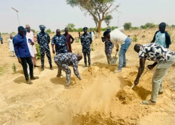 PICTORIAL: Police Bury 4 Officers Killed By ISWAP Terrorists In Borno