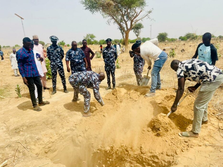 PICTORIAL: Police Bury 4 Officers Killed By ISWAP Terrorists In Borno