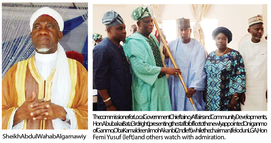 Sheikh Algamawiy Hails Presentation Of Staff Of Office To Oniganmo