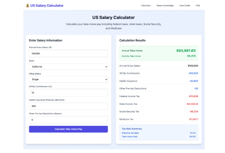 Maximise Your Earnings: Use the AI Salary Calculator To Compare Pay Across Countries 2 Us salary calculator