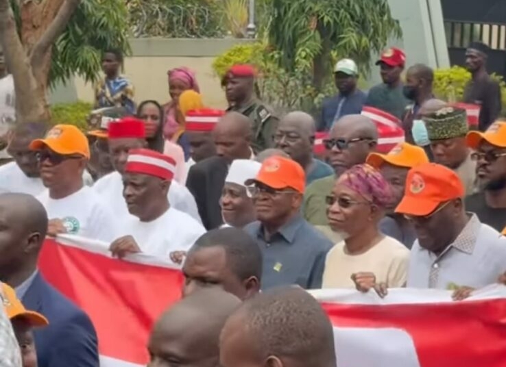 BREAKING: Atiku, Obi, Kwankwaso, Mark, Others Lead Street Protest To INEC Over ADC Crisis 1 WhatsApp Image 2026 04 08 at 11.14.23 AM