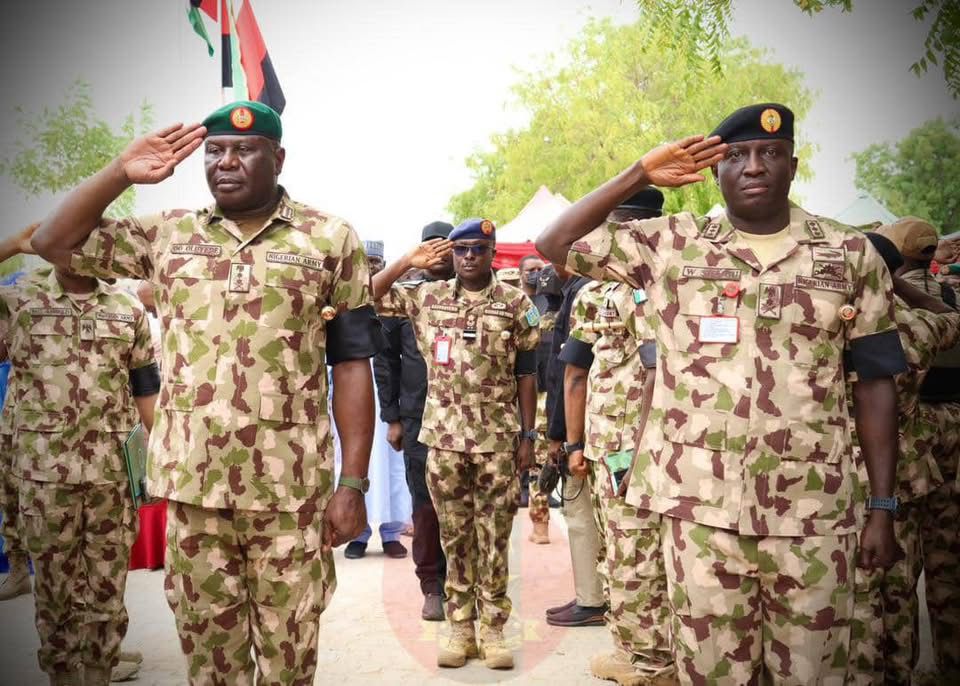 PICTORIAL: Defence Minister, Zulum, Service Chiefs Present As Slain Brig-Gen Braimo, Others Buried In Borno