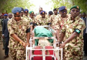 PICTORIAL: Defence Minister, Zulum, Service Chiefs Present As Slain Brig-Gen Braimo, Others Buried In Borno 6 WhatsApp Image 2026 04 15 at 16.06.39 2