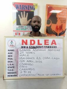 PICTORIAL: NDLEA Intercepts Cocaine, Loud In Food Flasks, Snacks, Arrests Fashion Designer, Others 2 WhatsApp Image 2026 04 19 at 14.43.29