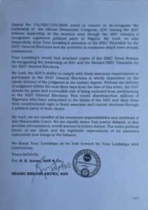 ADC: Lawyer Writes CJN Over Urgency Of Verdict In David Mark, Nafiu Bala Tussle 3 WhatsApp Image 2026 04 28 at 12.48.34 PM 1