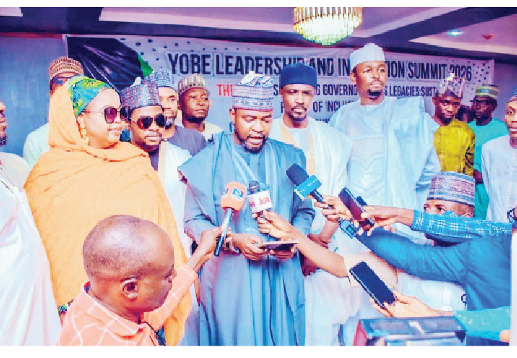 Yobe Youths Rally Behind Buni, Endorse Inclusive Leadership At Innovation Summit 1 The Convener of the Yobe Leadership and Innovation Summit 2026, Alhaji Baba Shehu (Middle) while reading a communiqué in Damaturu