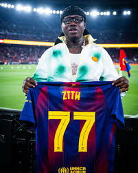Afrobeats Star Zlatan Ibile Honoured By FC Barcelona At Iconic Camp Nou 1 ZLATAN