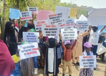 Alleged Coup: Wives, Children Of Detained Officers Protest At National Assembly