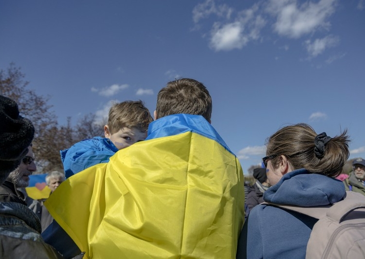 Ukrainian Envoy Raises Concerns Over Deportation Of 20,000 Children By Russia 1 child protest ukraine war