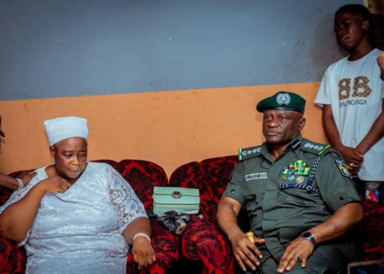 PICTORIAL: IGP Disu Visits Family Of Police Airwing Driver Who Died In Operational Mission 1 Disu
