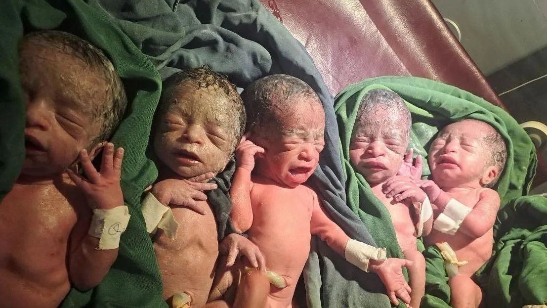Ethiopian Woman Rejoices Over Quintuplets After 12 Years Wait For Baby