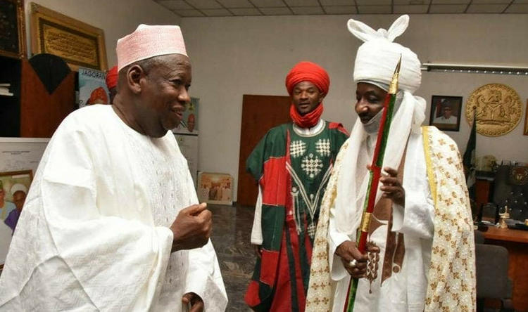 Ganduje Recognises Emir Sanusi At Kano Deputy Govs Swearing in