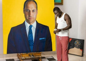 Nigerian Artist Omofemi Gains International Attention Over Portrait of Prince William  