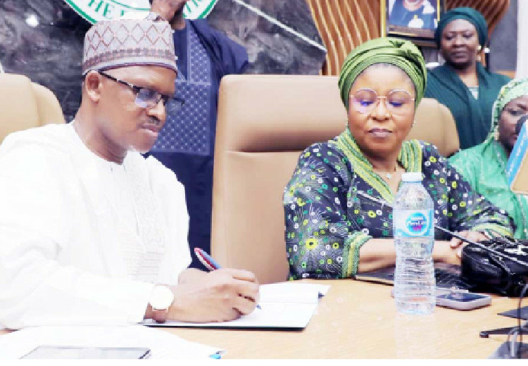 FMBN’s N10bn Housing Fund Faces Access Test 1 Managing director/CEO, Federal Mortgage Bank of Nigeria (FMBN), Shehu Usman Osidi (left), and the Head of the Civil Service of the Federation, Mrs. Didi Esther Walson-Jack, during the signing of the landmark Housing Memorandum of Understanding (MOU) recently in Abuja. Photo credit BIDON MBZAR