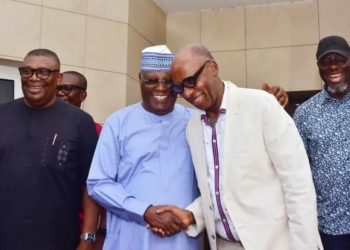 JUST-IN: Atiku Visits Rival Amaechi After ADC Presidential Primary Election Win