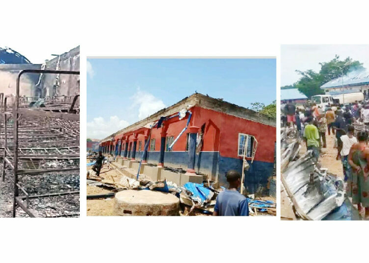 Anxiety As Mysterious Fires Gutted Benue Catholic Girls’ School 3 Times In 6 Months 1 The remains of hostel buildings at St. Winifred’s Girls’ Secondary School, Ihugh, following a devastating fire outbreak.