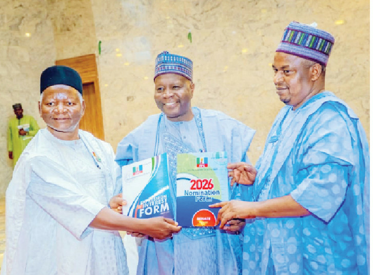 Governor Inuwa Yahaya Accepts To Contest Gombe North Senatorial Seat 1 gombe gov yayaha with nomination forms
