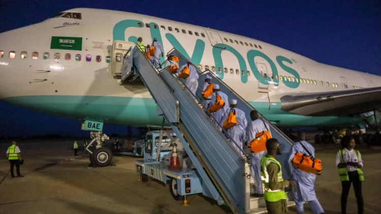 560 Kwara Pilgrims Return From Saudi Arabia After Successful Hajj 1 hajj air carrier Flynas 750x422 1