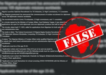 FG Disowns Fake Recruitment Message Into Nigerian Diplomatic Service