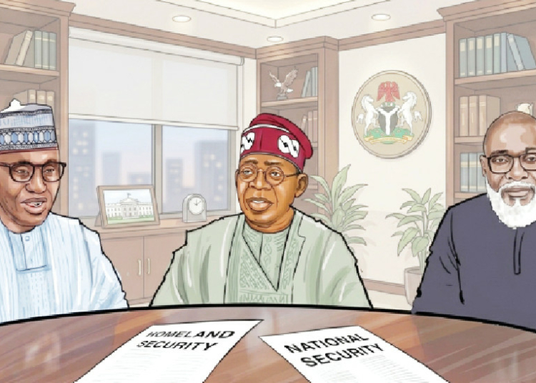 Two Advisers And One President 1 tinubu and security advisers