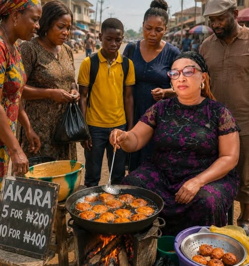 Social Media Erupts With AI 'Akara Sellers' Images After First Lady's Remarks 1 AI selling Akara 1