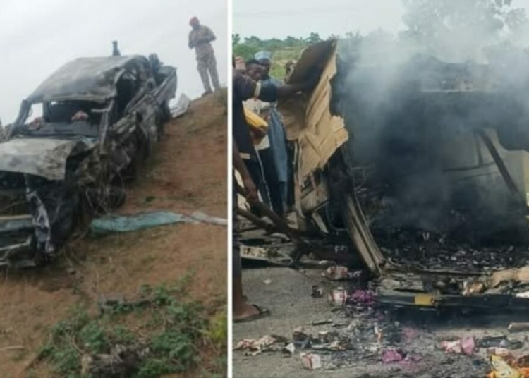 4 Corps Members, Soldier, 1 Other Burnt To Death In Adamawa Auto Crash 1 Adamawa auto crash