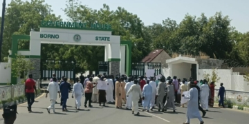 Teachers Protest In Borno Over Students’ Abduction, Picket Govt House
