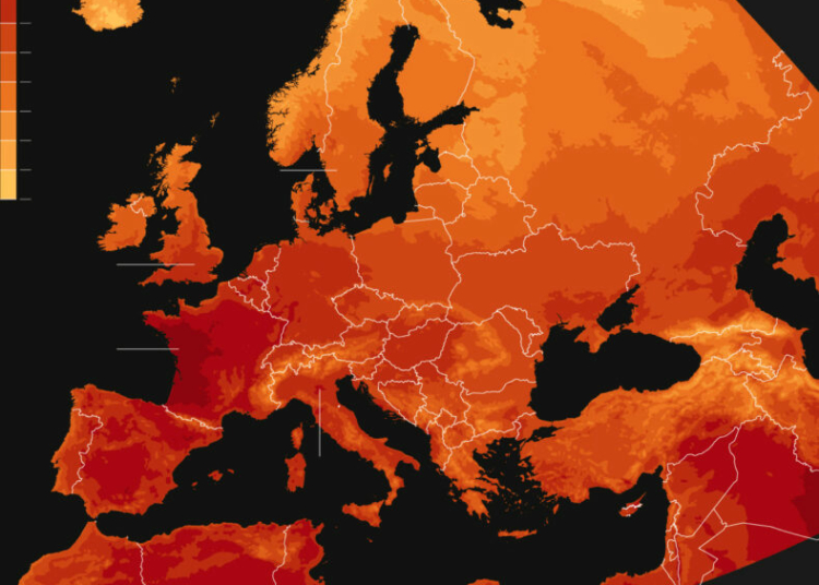 Europe Heatwave: Germany Records All-Time High Of 41.5°C As Hot Spell Moves East 1 Europe Temperature 24Jun Map inArticle 620 dark mode 1782592504